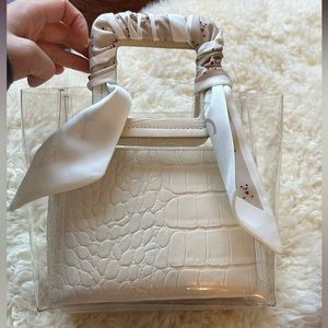 Gently used Staud Sheryl bag mini PVC WHITE